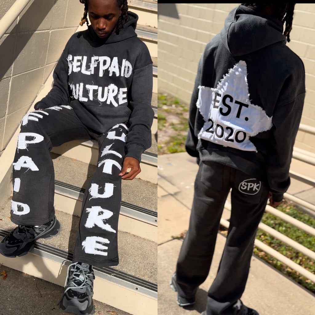 SPK Vintage Black Hoodie