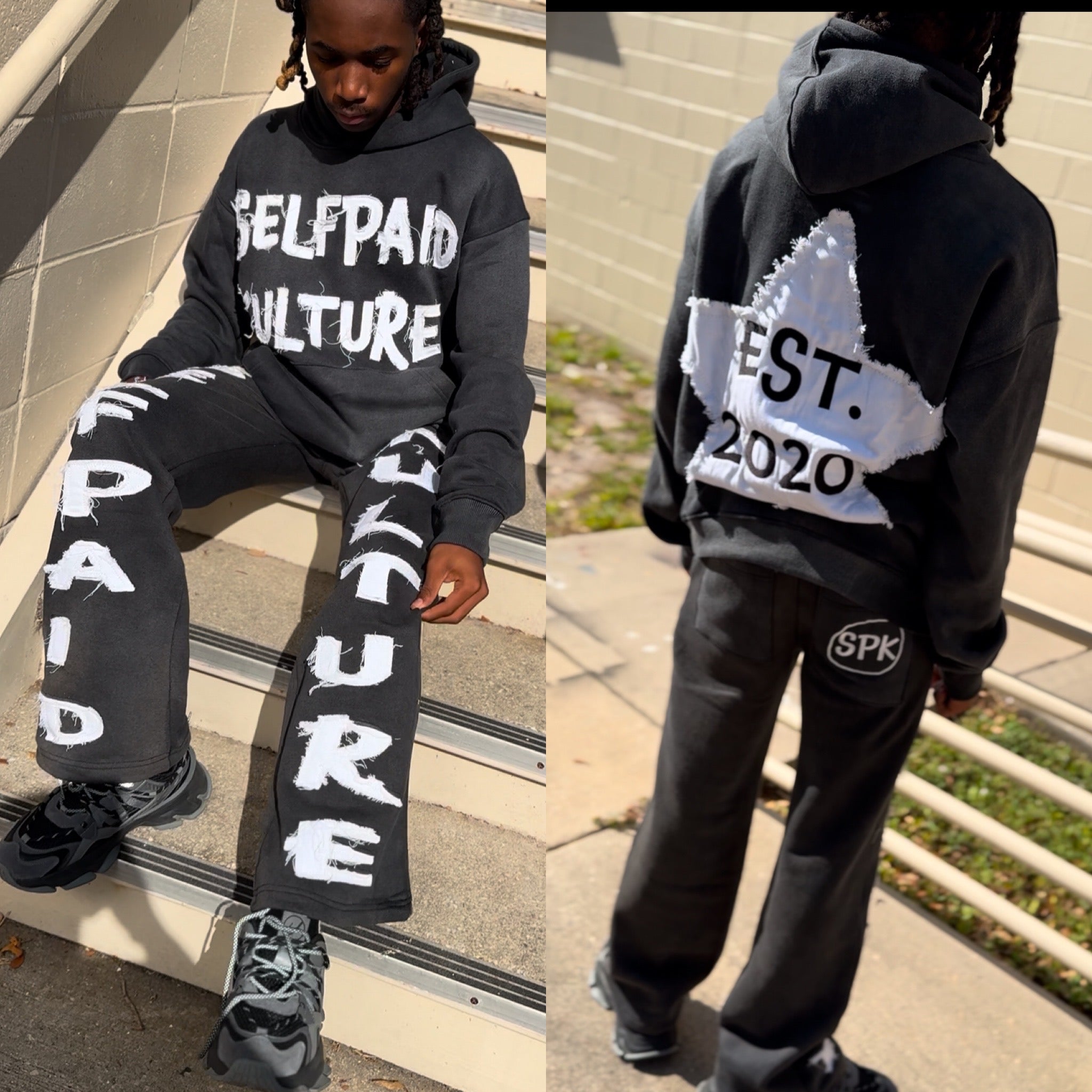 SPK Vintage Black Hoodie