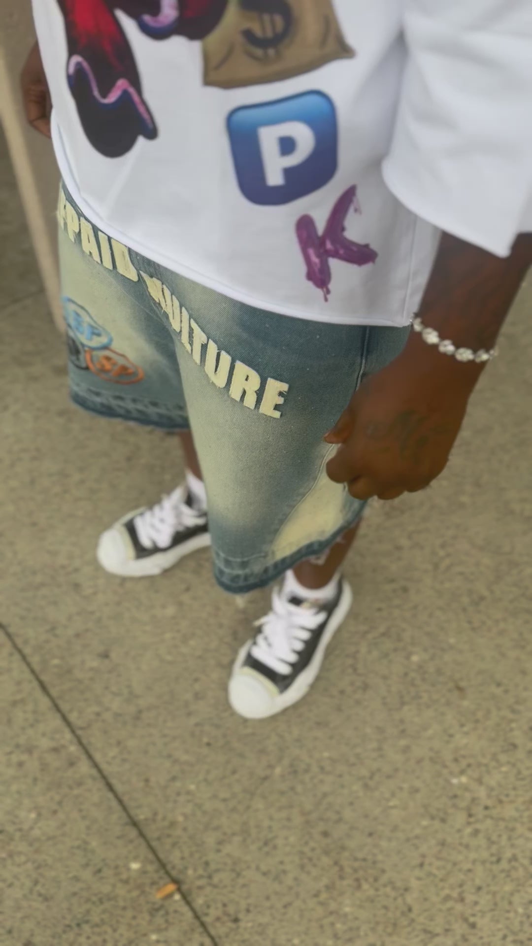 SPK Rhinestone Jorts