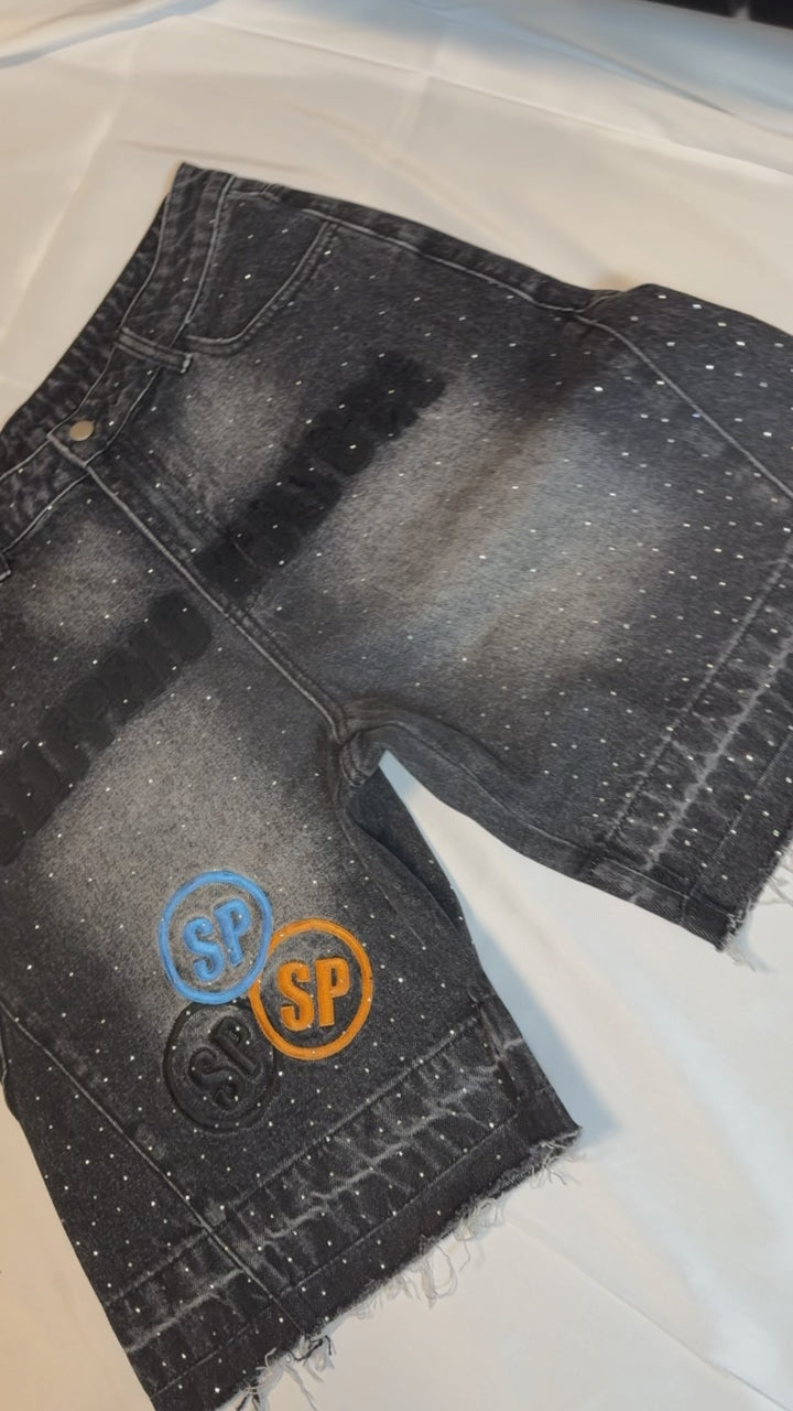 SPK Rhinestone Jorts